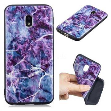 Marble 3D Embossed Relief Black TPU Cell Phone Back Cover for Samsung Galaxy J3 2017 J330 Eurasian