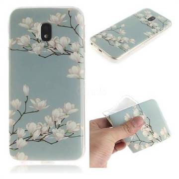 Magnolia Flower IMD Soft TPU Cell Phone Back Cover for Samsung Galaxy J3 2017 J330 Eurasian