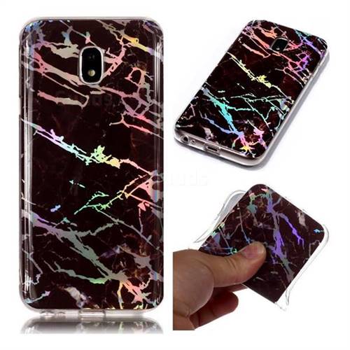 Black Brown Marble Pattern Bright Color Laser Soft TPU Case for Samsung Galaxy J3 2017 J330 Eurasian