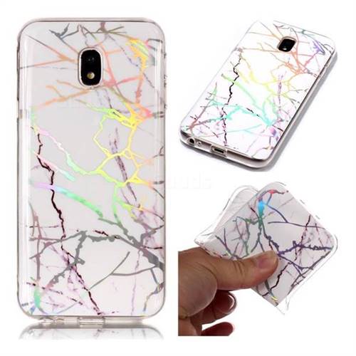 Color White Marble Pattern Bright Color Laser Soft TPU Case for Samsung Galaxy J3 2017 J330 Eurasian