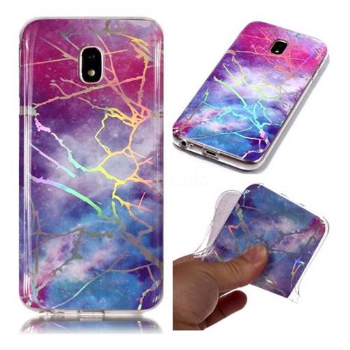 Dream Sky Marble Pattern Bright Color Laser Soft TPU Case for Samsung Galaxy J3 2017 J330 Eurasian