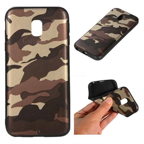 Camouflage Soft TPU Back Cover for Samsung Galaxy J3 2017 J330 Eurasian - Gold Coffee