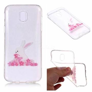 Cherry Blossom Rabbit Super Clear Soft TPU Back Cover for Samsung Galaxy J3 2017 J330 Eurasian