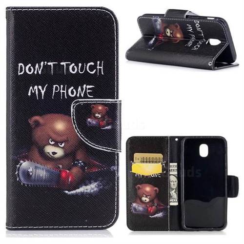 Chainsaw Bear Leather Wallet Case for Samsung Galaxy J3 2017 J330