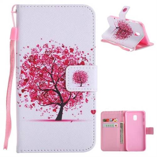 Colored Red Tree PU Leather Wallet Case for Samsung Galaxy J3 2017 J330 Eurasian