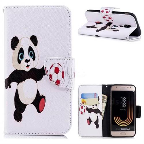 Football Panda Leather Wallet Case for Samsung Galaxy J3 2017 J330 Eurasian