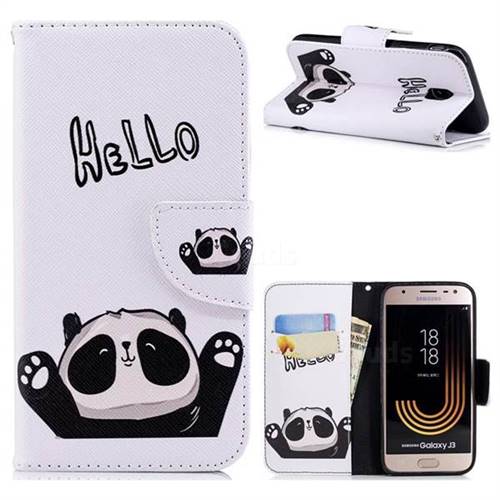 Hello Panda Leather Wallet Case for Samsung Galaxy J3 2017 J330 Eurasian