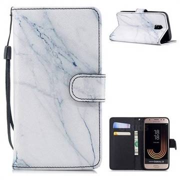 White Marble Painting Leather Wallet Phone Case for Samsung Galaxy J3 2017 J330 Eurasian