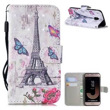 Paris Tower 3D Painted Leather Wallet Phone Case for Samsung Galaxy J3 2017 J330 Eurasian