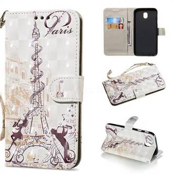Tower Couple 3D Painted Leather Wallet Phone Case for Samsung Galaxy J3 2017 J330 Eurasian