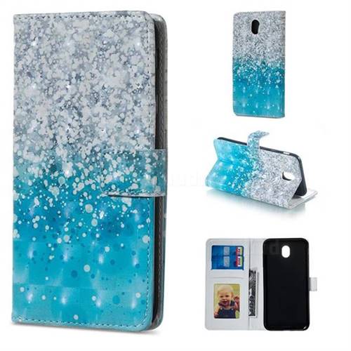 Sea Sand 3D Painted Leather Phone Wallet Case for Samsung Galaxy J3 2017 J330 Eurasian
