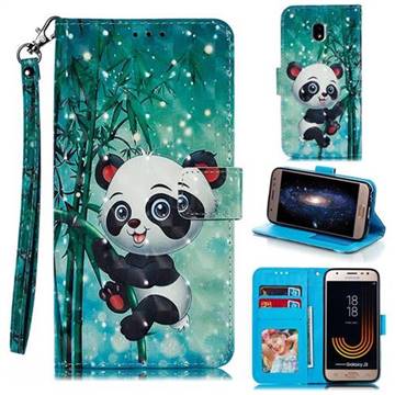 Cute Panda 3D Painted Leather Phone Wallet Case for Samsung Galaxy J3 2017 J330 Eurasian