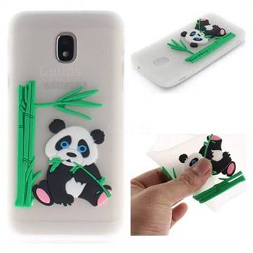 Panda Eating Bamboo Soft 3D Silicone Case for Samsung Galaxy J3 (2018) - Translucent