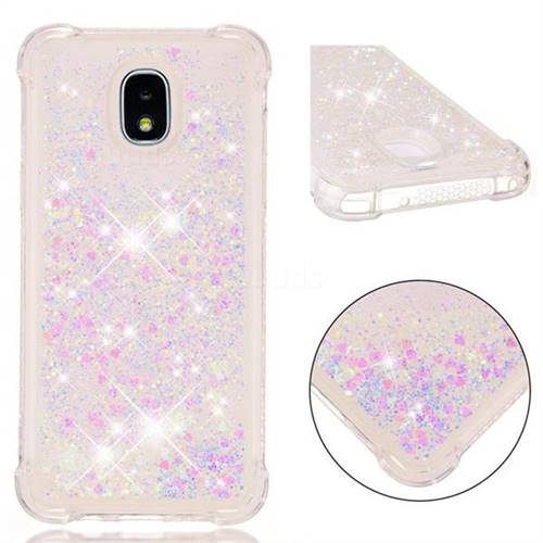 Dynamic Liquid Glitter Sand Quicksand Star TPU Case for Samsung Galaxy J3 (2018) - Pink