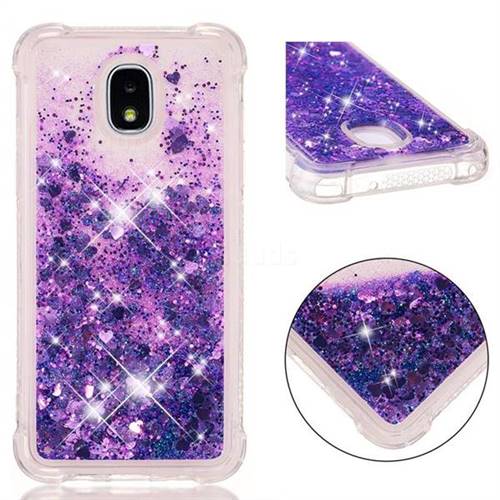 Dynamic Liquid Glitter Sand Quicksand Star TPU Case for Samsung Galaxy J3 (2018) - Purple