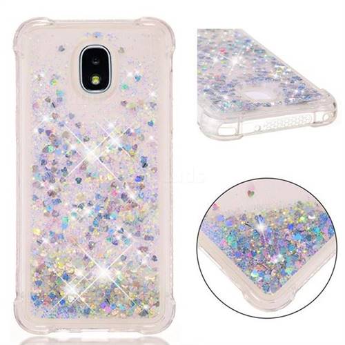 Dynamic Liquid Glitter Sand Quicksand Star TPU Case for Samsung Galaxy J3 (2018) - Silver