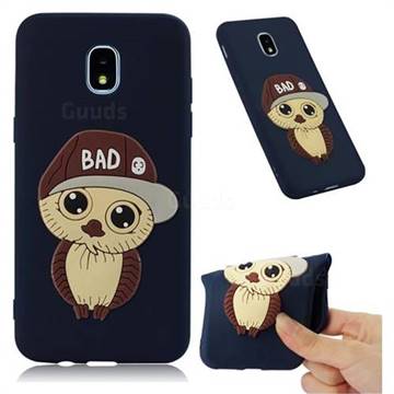 Bad Boy Owl Soft 3D Silicone Case for Samsung Galaxy J3 (2018) - Navy