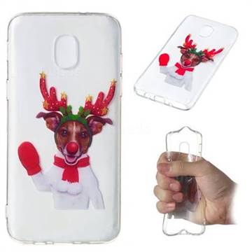 Red Gloves Elk Super Clear Soft TPU Back Cover for Samsung Galaxy J3 (2018)