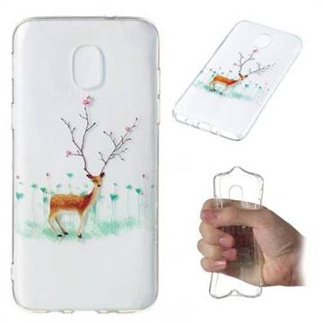 Branches Elk Super Clear Soft TPU Back Cover for Samsung Galaxy J3 (2018)