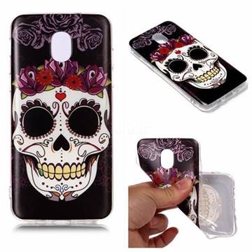 Flowers Skull Matte Soft TPU Back Cover for Samsung Galaxy J3 (2018)