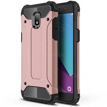 King Kong Armor Premium Shockproof Dual Layer Rugged Hard Cover for Samsung Galaxy J3 (2018) - Rose Gold