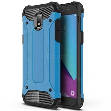 King Kong Armor Premium Shockproof Dual Layer Rugged Hard Cover for Samsung Galaxy J3 (2018) - Sky Blue