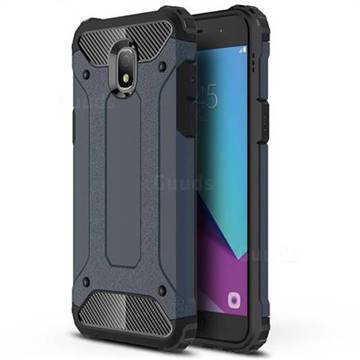 King Kong Armor Premium Shockproof Dual Layer Rugged Hard Cover for Samsung Galaxy J3 (2018) - Navy