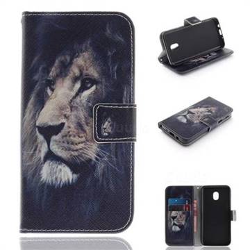 Lion Face PU Leather Wallet Case for Samsung Galaxy J3 (2018)