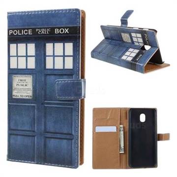 Police Box Leather Wallet Case for Samsung Galaxy J3 (2018)