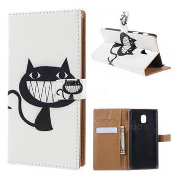 Proud Cat Leather Wallet Case for Samsung Galaxy J3 (2018)
