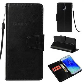 Retro Phantom Smooth PU Leather Wallet Holster Case for Samsung Galaxy J3 (2018) - Black