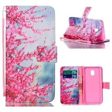 Plum Flower Leather Wallet Phone Case for Samsung Galaxy J3 (2018)