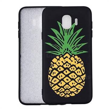 Big Pineapple 3D Embossed Relief Black Soft Back Cover for Samsung Galaxy J4 (2018) SM-J400F