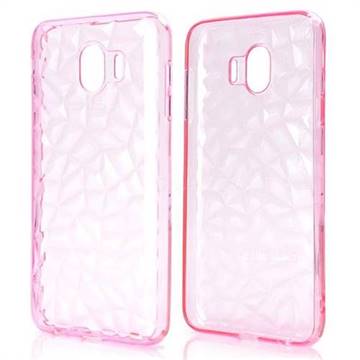 Diamond Pattern Shining Soft TPU Phone Back Cover for Samsung Galaxy J4 (2018) SM-J400F - Pink