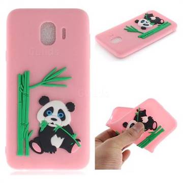 Panda Eating Bamboo Soft 3D Silicone Case for Samsung Galaxy J4 (2018) SM-J400F - Pink