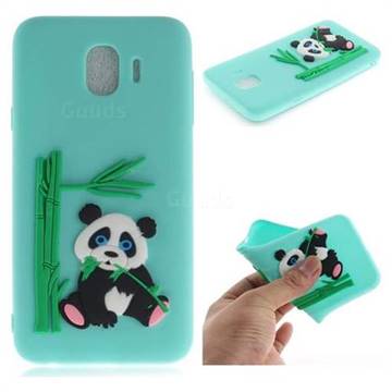 Panda Eating Bamboo Soft 3D Silicone Case for Samsung Galaxy J4 (2018) SM-J400F - Green