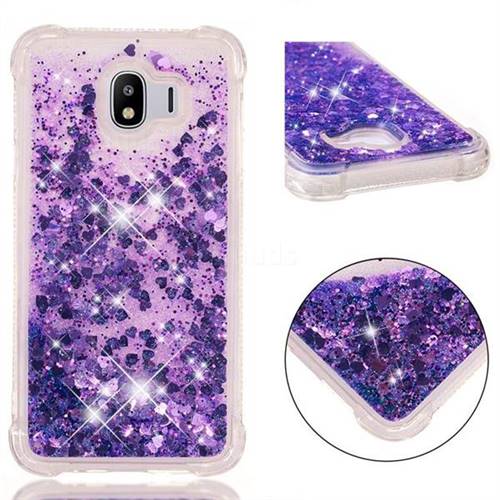 Dynamic Liquid Glitter Sand Quicksand Star TPU Case for Samsung Galaxy J4 (2018) SM-J400F - Purple