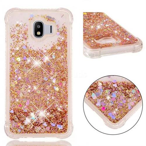 Dynamic Liquid Glitter Sand Quicksand Star TPU Case for Samsung Galaxy J4 (2018) SM-J400F - Diamond Gold