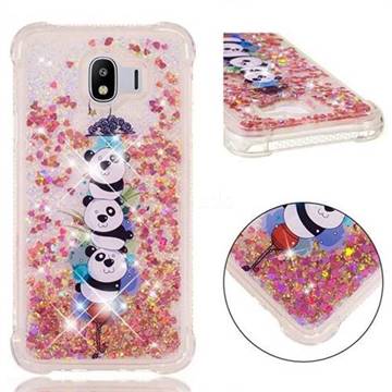 Three Pandas Dynamic Liquid Glitter Sand Quicksand Star TPU Case for Samsung Galaxy J4 (2018) SM-J400F