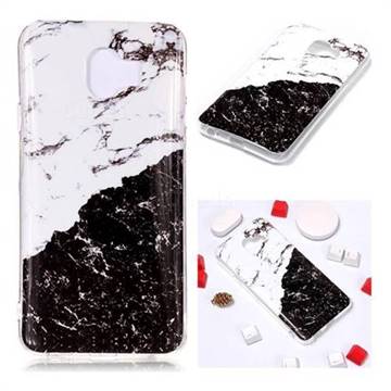 Black and White Soft TPU Marble Pattern Phone Case for Samsung Galaxy J4 (2018) SM-J400F