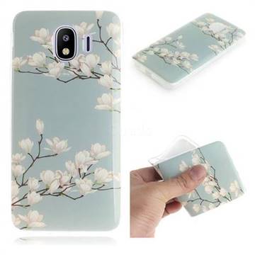 Magnolia Flower IMD Soft TPU Cell Phone Back Cover for Samsung Galaxy J4 (2018) SM-J400F