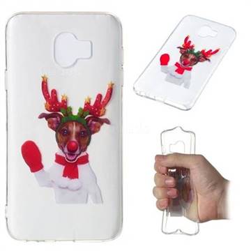 Red Gloves Elk Super Clear Soft TPU Back Cover for Samsung Galaxy J4 (2018) SM-J400F