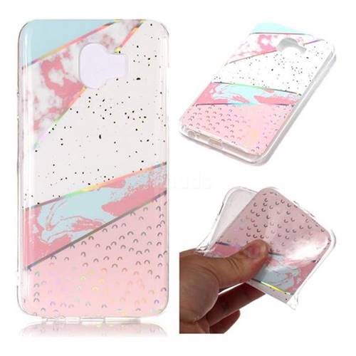 Matching Color Marble Pattern Bright Color Laser Soft TPU Case for Samsung Galaxy J4 (2018) SM-J400F