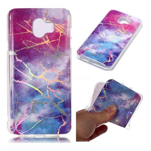 Dream Sky Marble Pattern Bright Color Laser Soft TPU Case for Samsung Galaxy J4 (2018) SM-J400F