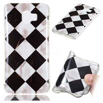 Black and White Matching Soft TPU Marble Pattern Phone Case for Samsung Galaxy J4 (2018) SM-J400F