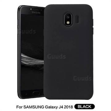 Howmak Slim Liquid Silicone Rubber Shockproof Phone Case Cover for Samsung Galaxy J4 (2018) SM-J400F - Black