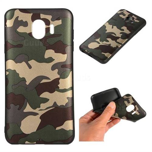 Camouflage Soft TPU Back Cover for Samsung Galaxy J4 (2018) SM-J400F - Gold Green