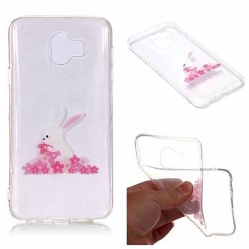 Cherry Blossom Rabbit Super Clear Soft TPU Back Cover for Samsung Galaxy J4 (2018) SM-J400F