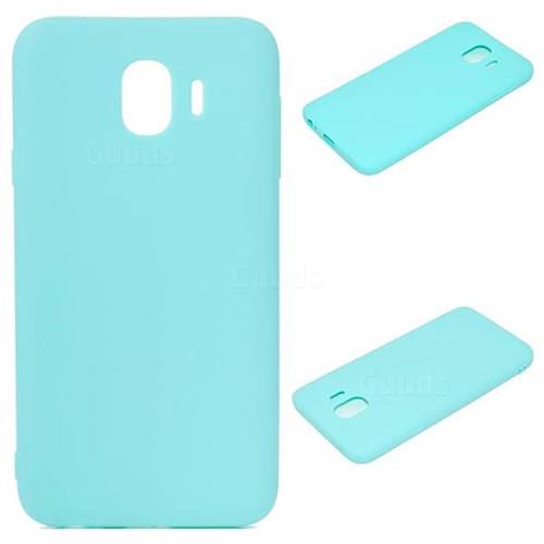 Candy Soft Silicone Protective Phone Case for Samsung Galaxy J4 (2018) SM-J400F - Light Blue