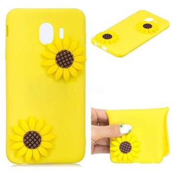 Yellow Sunflower Soft 3D Silicone Case for Samsung Galaxy J4 (2018) SM-J400F